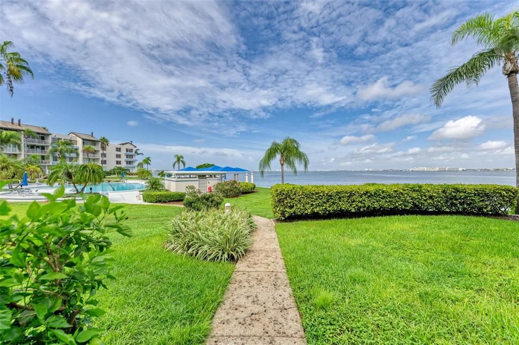 Walking path to the pool