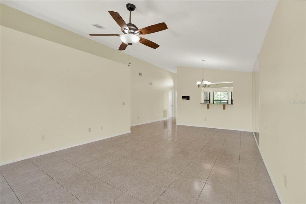 Vaulted ceilings in Great room