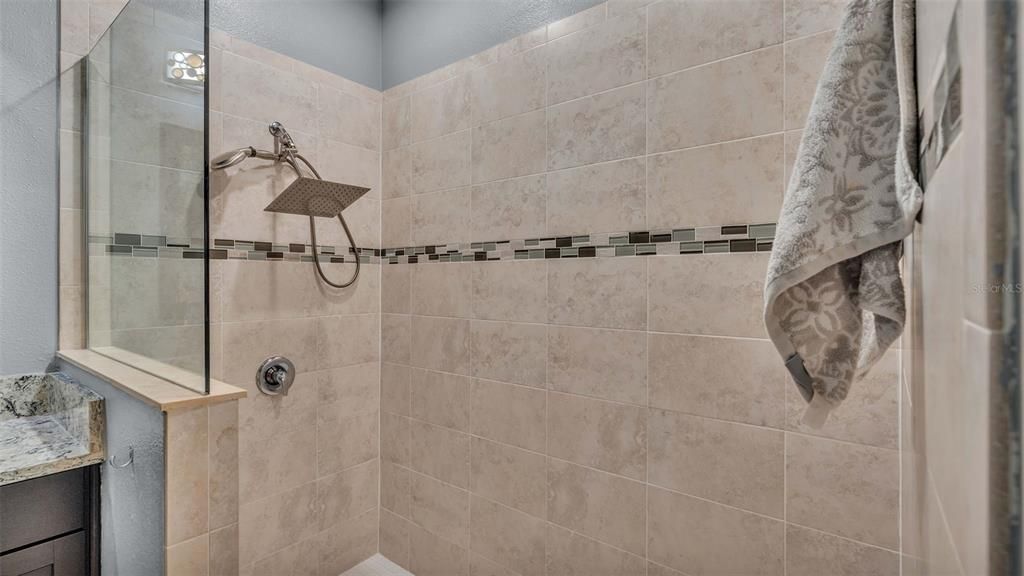 Upgraded Shower Stall with Glass