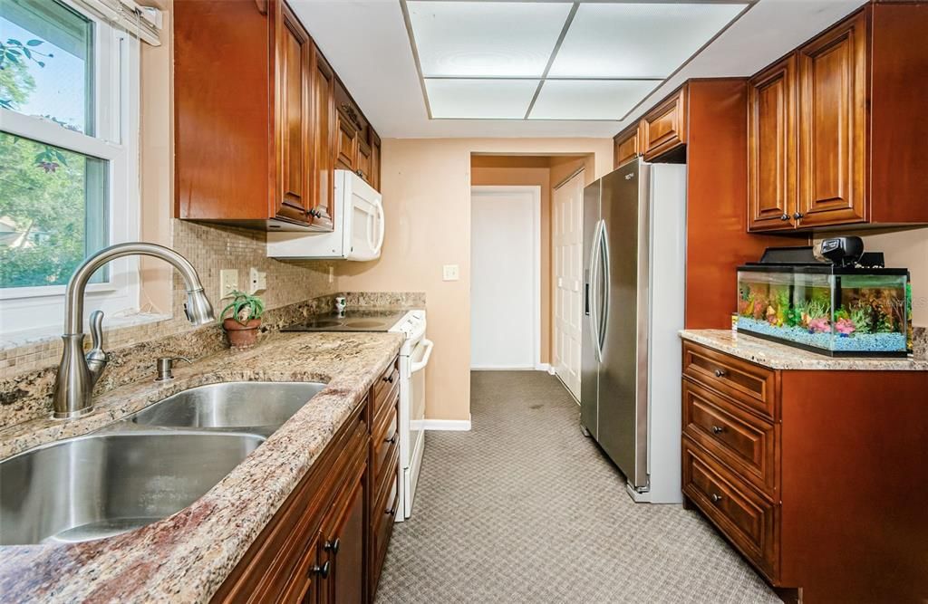 Stainless Steel Sink and Refrigerator