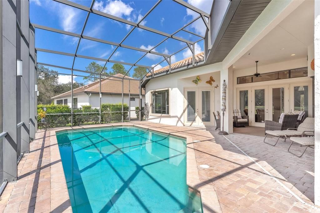 In-Ground Pool Area with Remote-Controlled Lighting