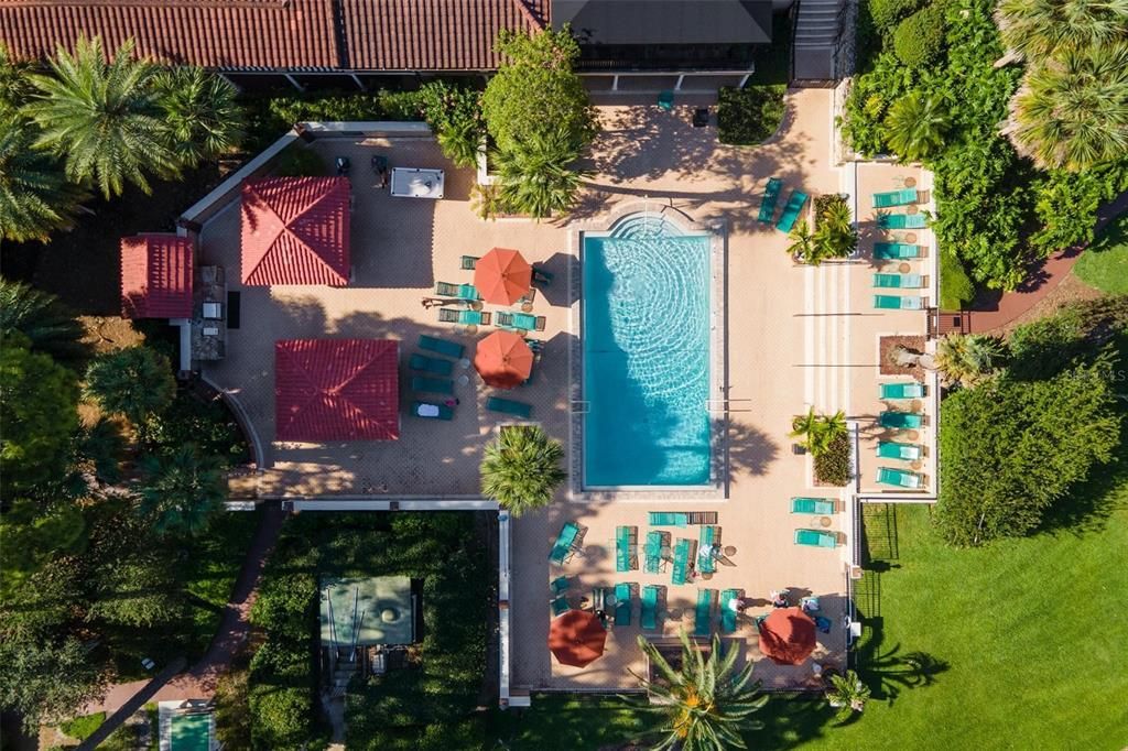 Aerial of Community Pool Area