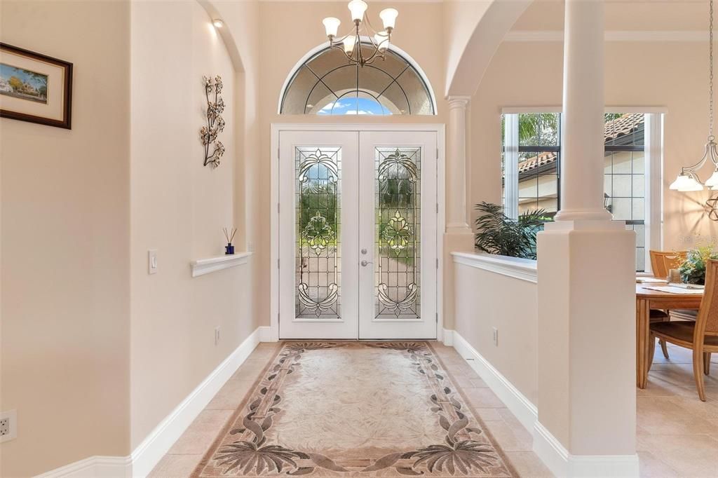 Elegant Foyer with Double Door Entry