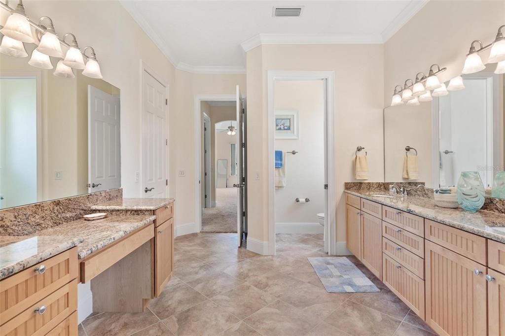 Primary Bathroom with Double Vanities