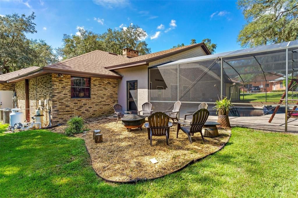 Back Patio Area with Firepit