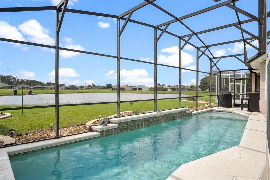 Pool Area with Pond Views