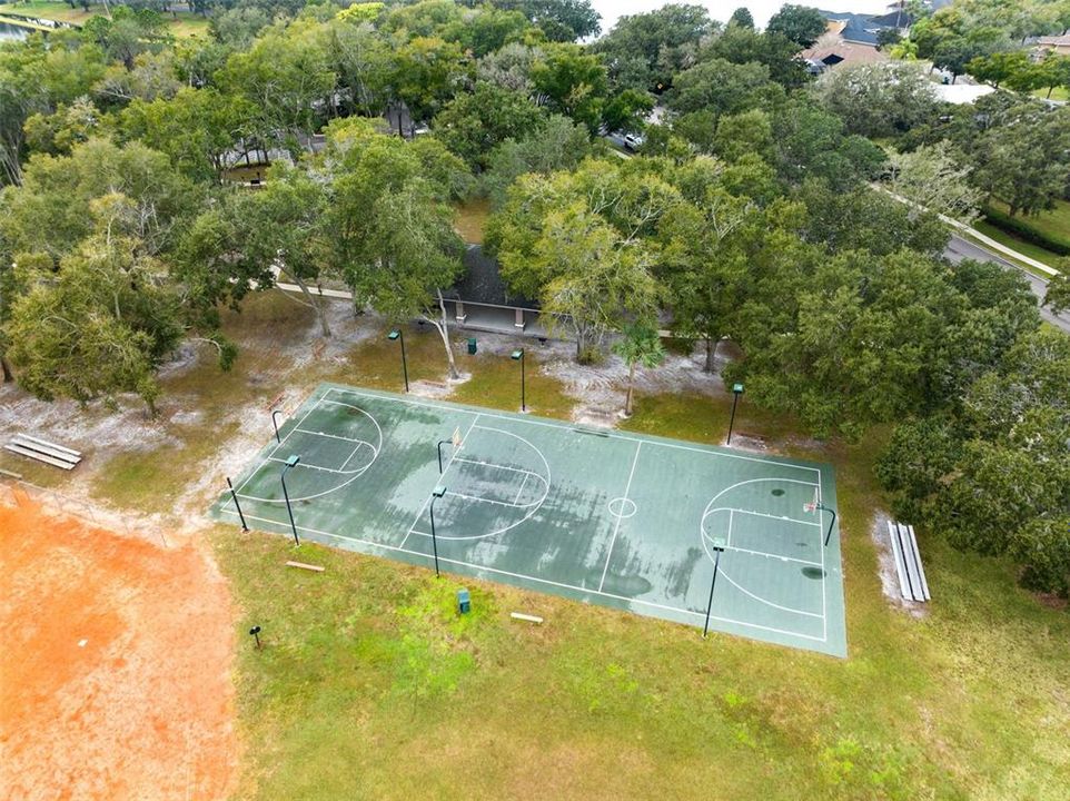 Full court and an extra half court of B Ball action