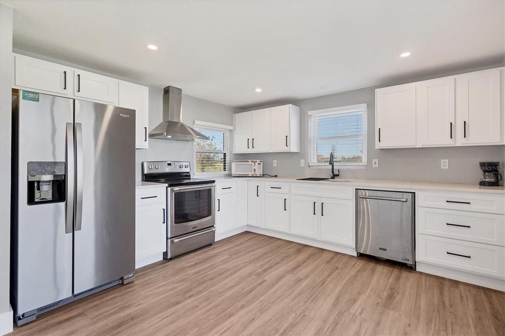 A brand new kitchen makes food prep a pleasure.