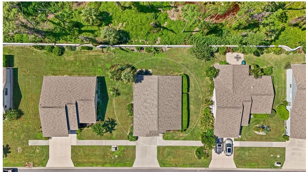 AERIAL VIEW. THE PROPERTY IS IN THE CENTER