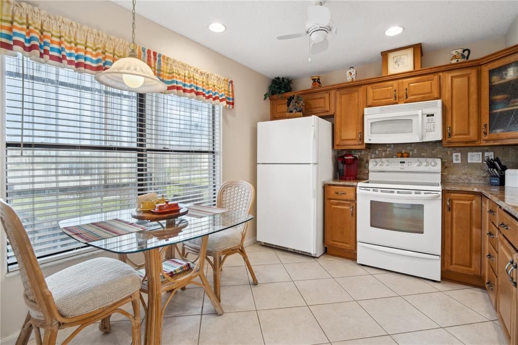 A LARGE WINDOW MAKES THIS SPACE BRIGHT AND WARM.