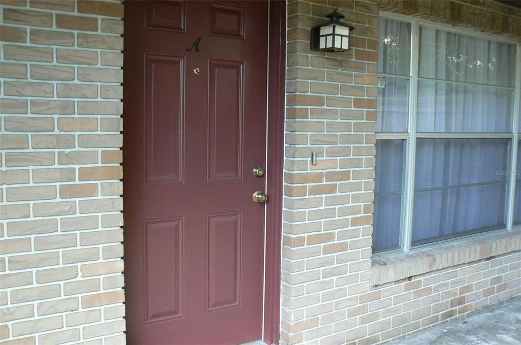 Front door for Unit A