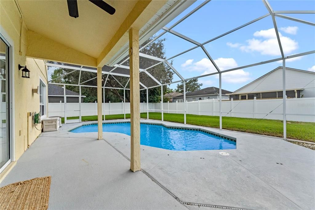 Covered Pool Deck Patio Area