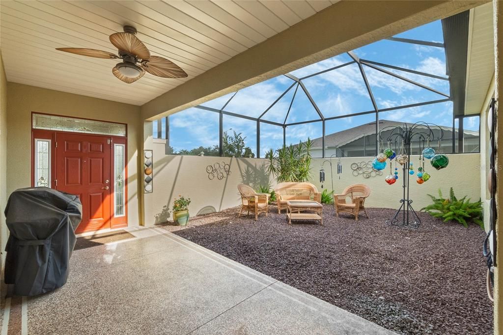 Screened Courtyard