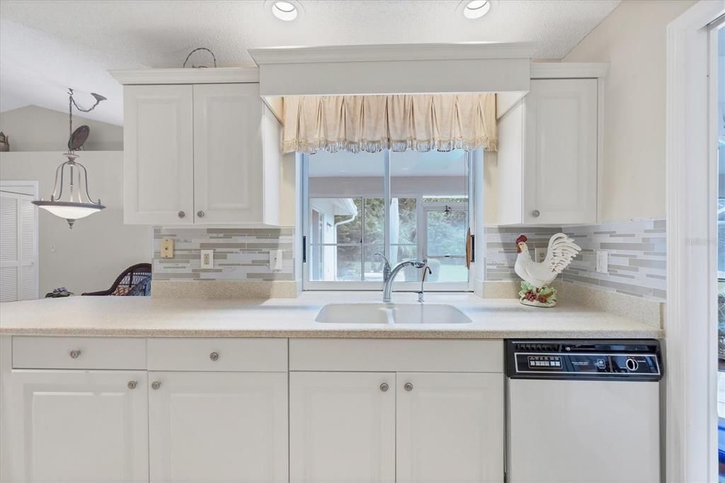 Kitchen w Pass Thru Window to Lanai