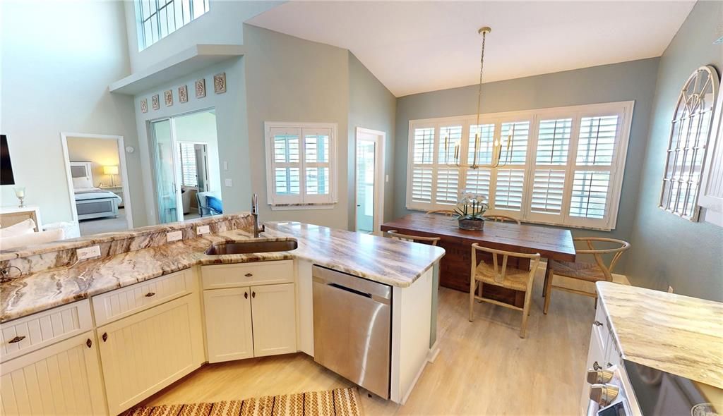 Kitchen and dining area