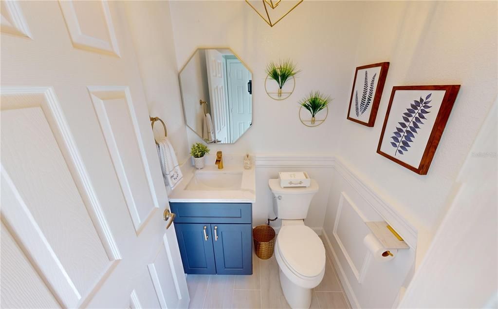 Half bath in foyer