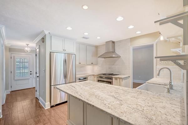 Magnificent chef's kitchen with gas stove and s.s. appliances