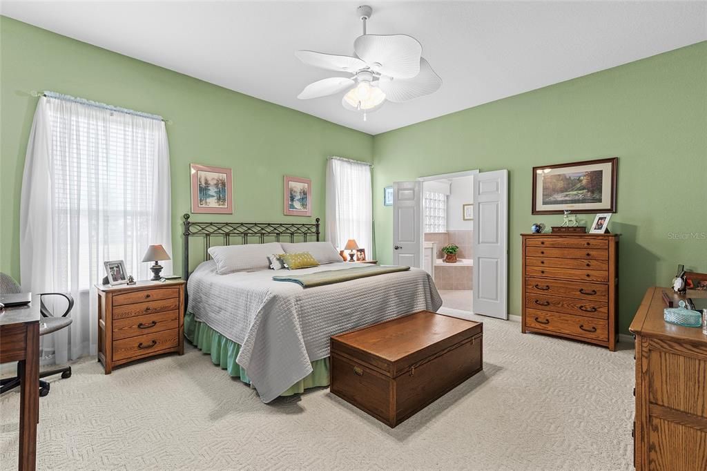 Primary bedroom with large walk-in closet