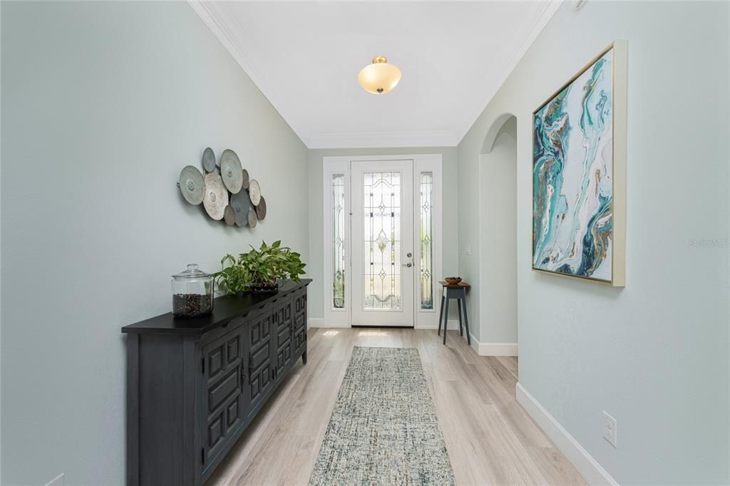 Beautiful Foyer with space to display your favorite pieces