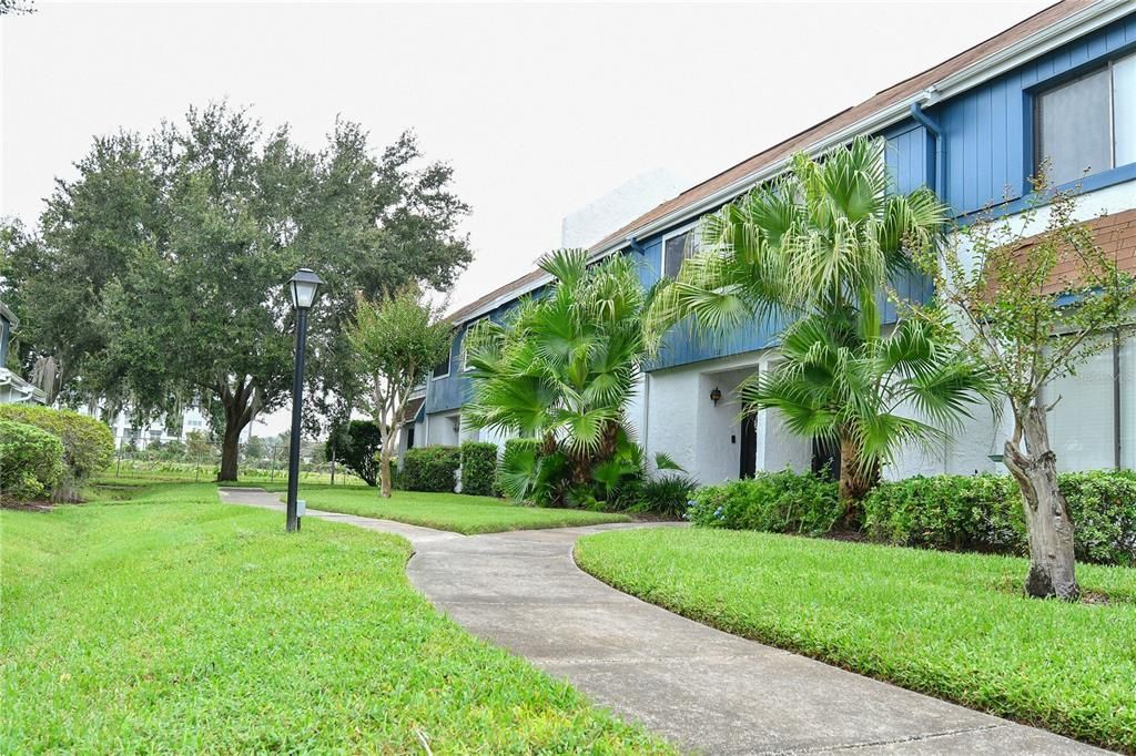 Walk way to Front Entrance of the Unit