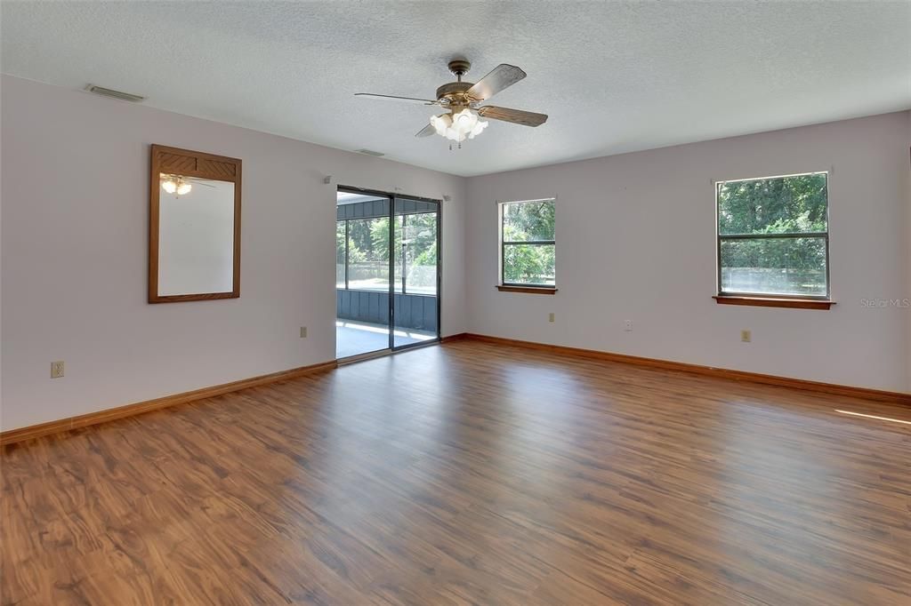 Main bedroom has slider to lanai-pool