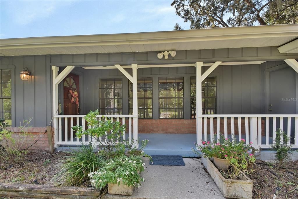 Covered front porch