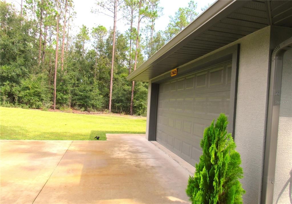 Side View of 2-Car Garage.