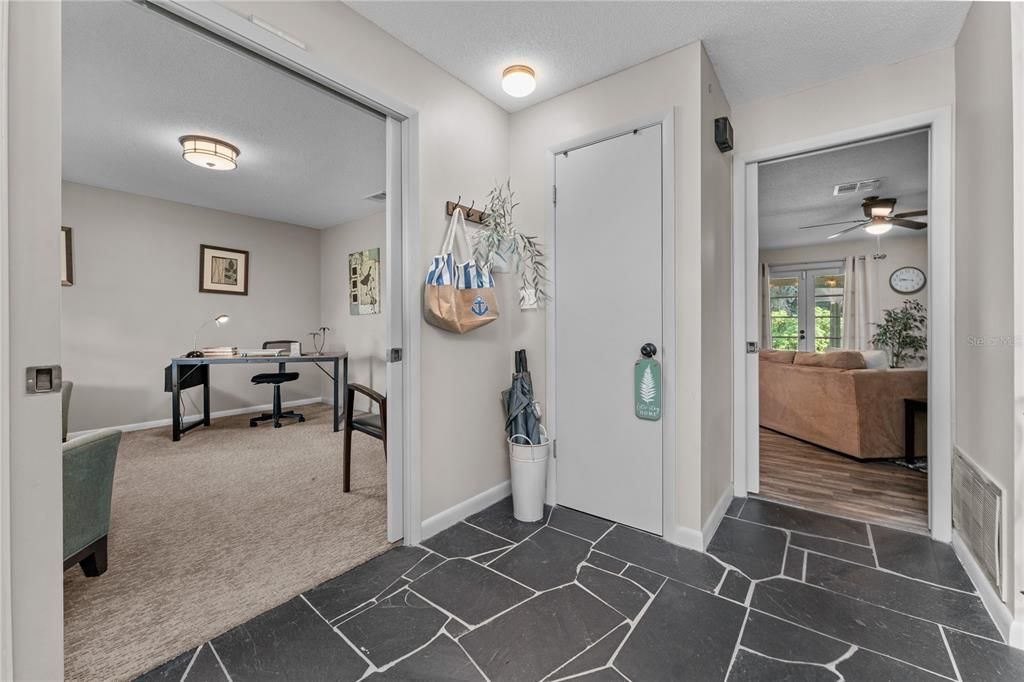 Front foyer with view of dining room/office