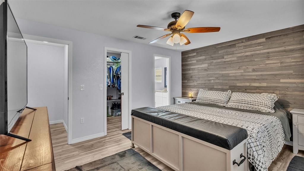 Another view of the Master Bedroom with Walk in closet