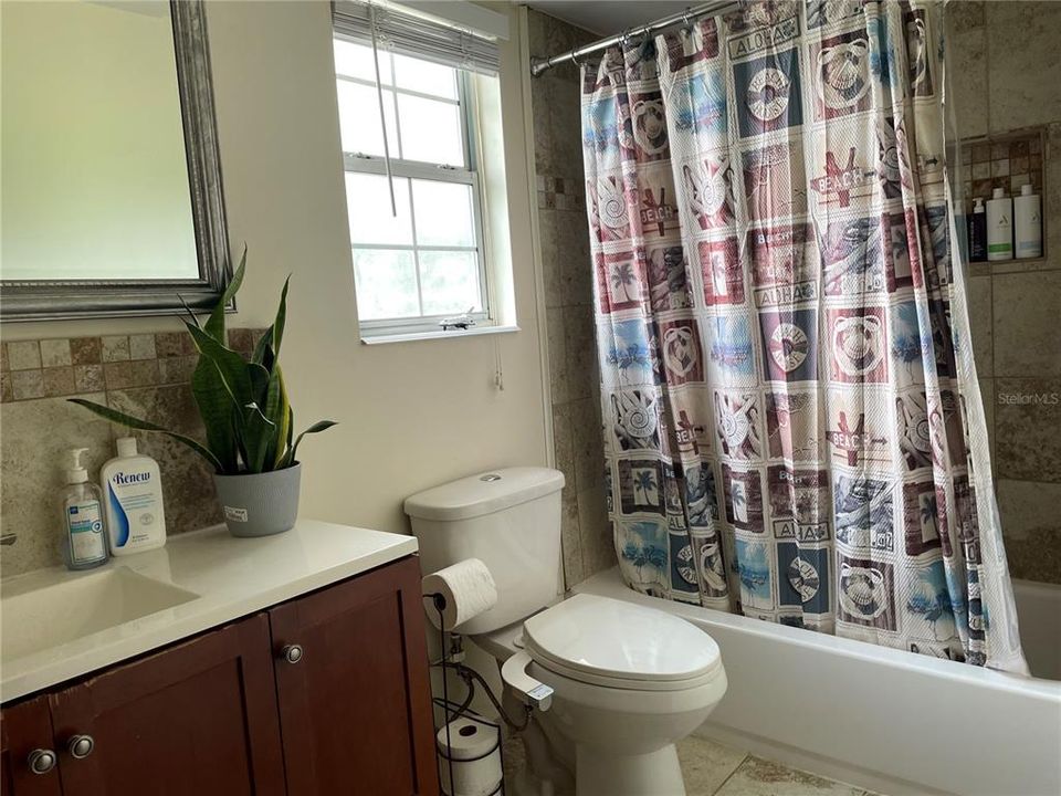 full bath facing the stairs