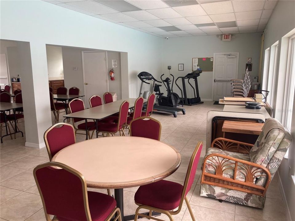 Clubhouse offers some exercising equipment for residents convenient