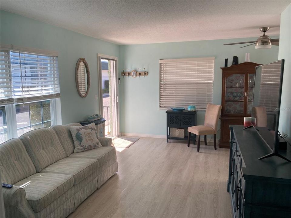 Living room view toward the front door