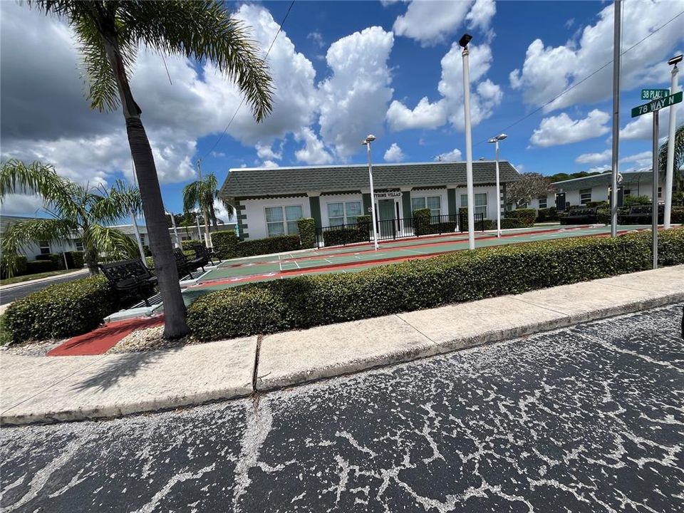 Clubhouse and shuffleboard