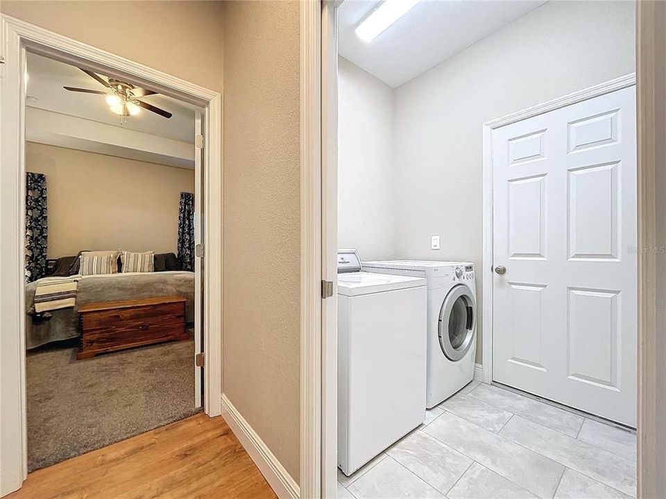 Inside laundry leads to spacious 2 car garage.