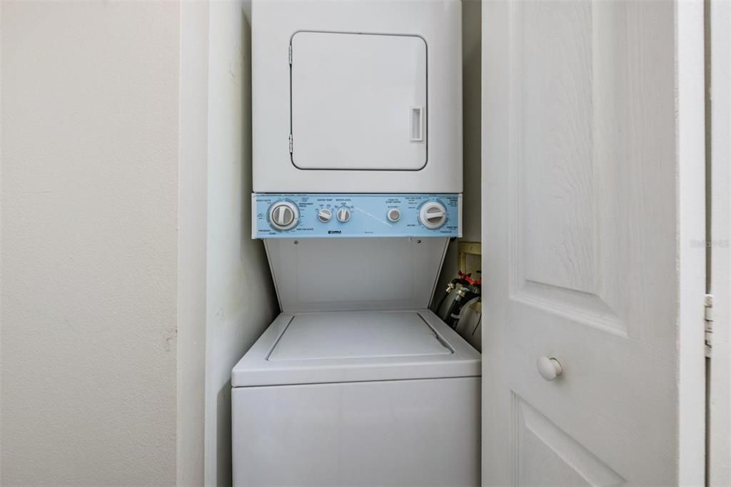 In-unit laundry closet