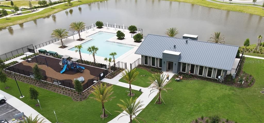 Community Pool with Playground and Clubhouse/Picnic Area