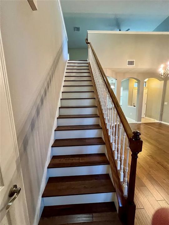 Beautiful hardwood stairs