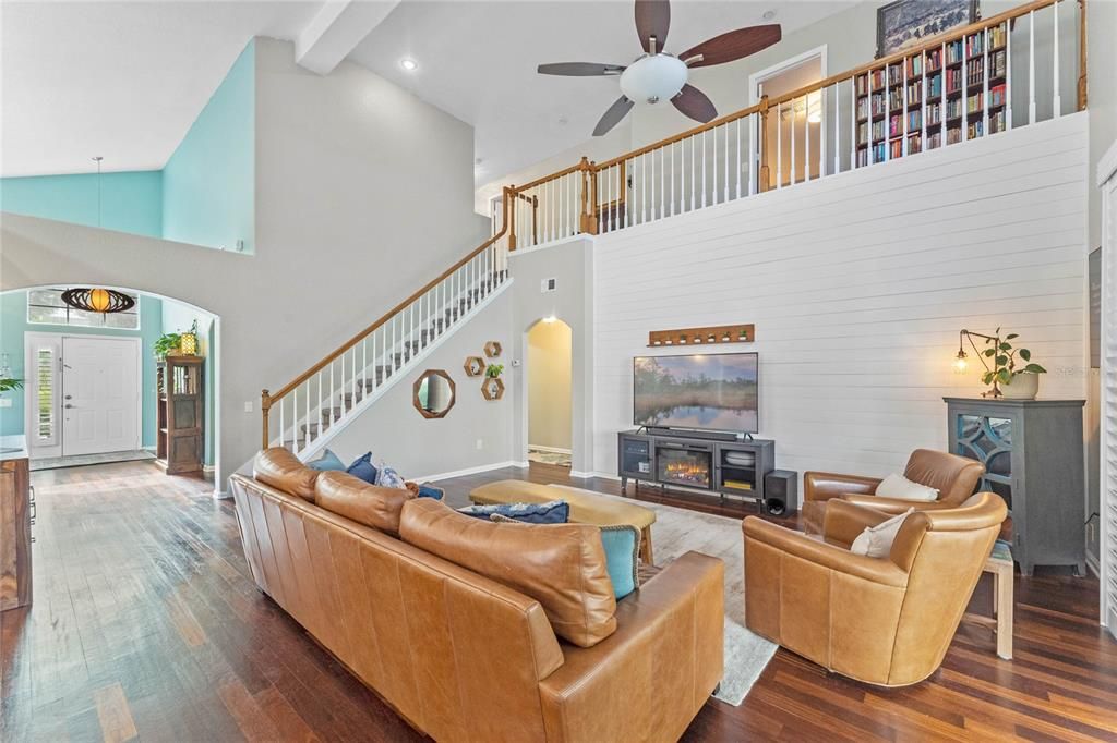 View of the living area looking toward the front of the home.