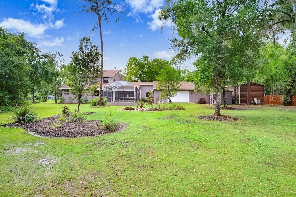 Spacious backyard