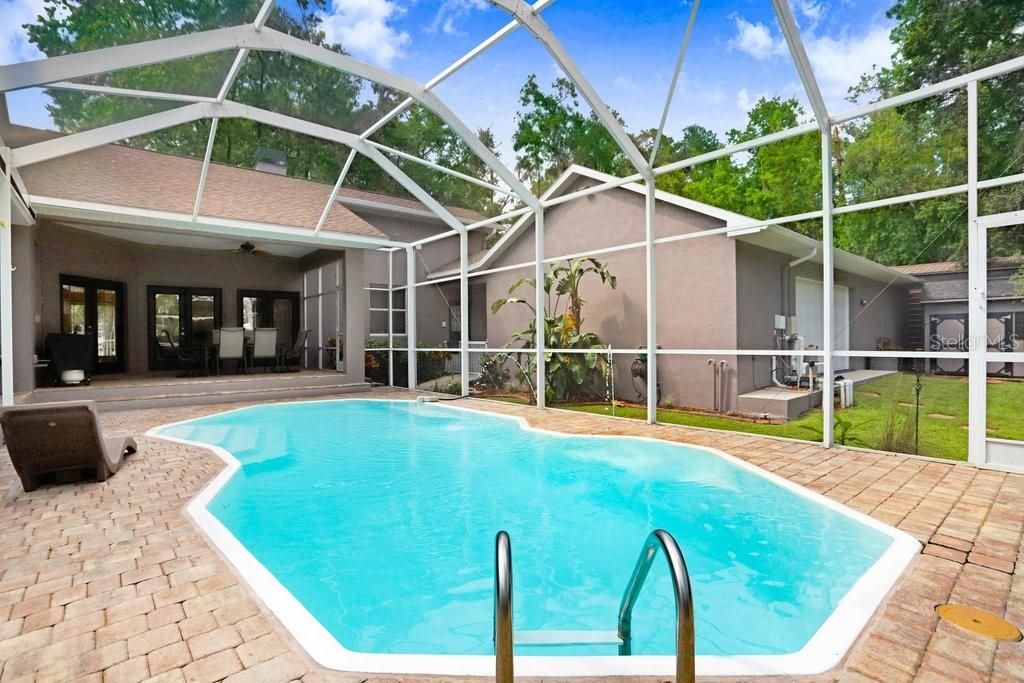 Pool with Newer Pavers