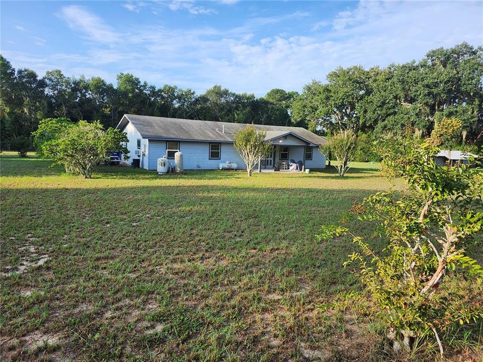 Front of home and yard