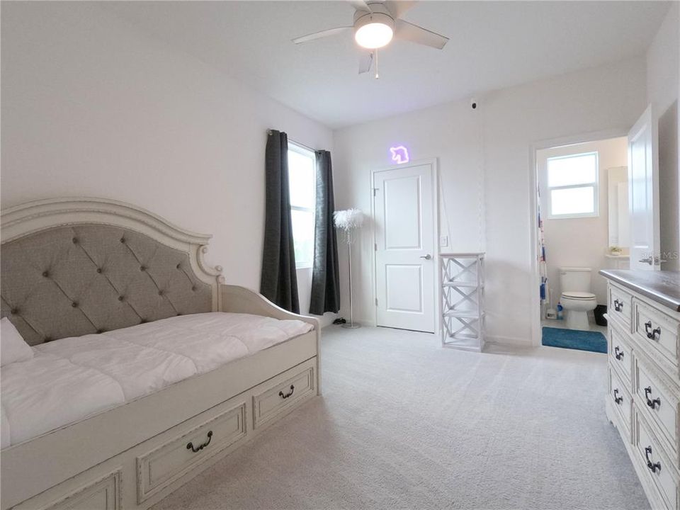 Second floor bedroom with jack and jill bath