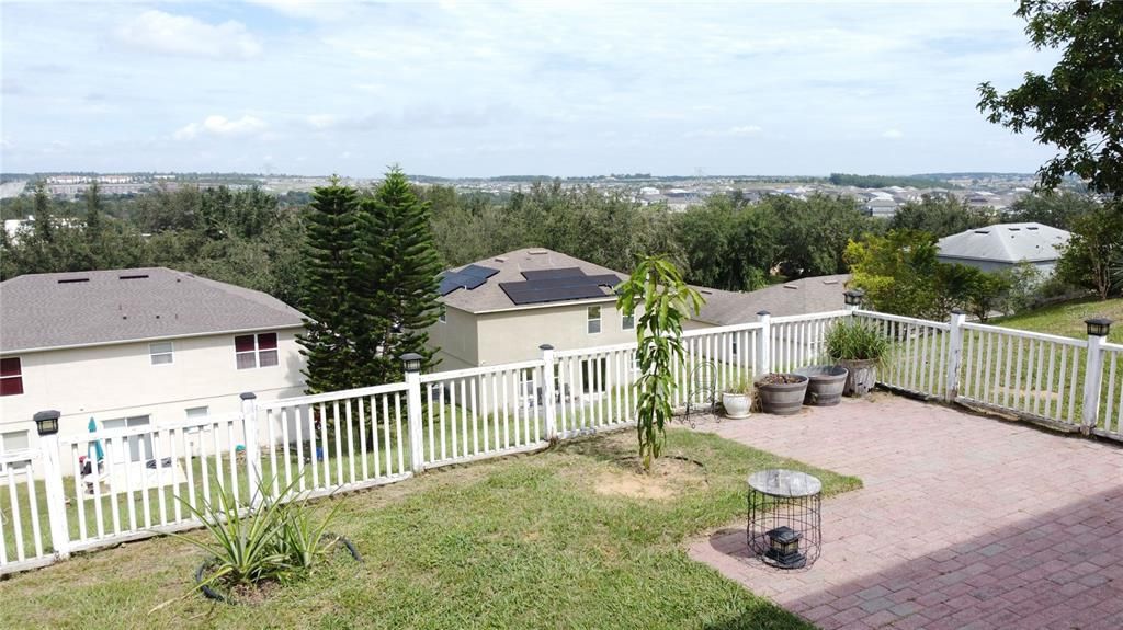 View from fenced in back area