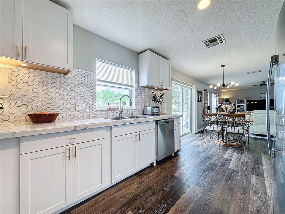 View toward dinette and family room