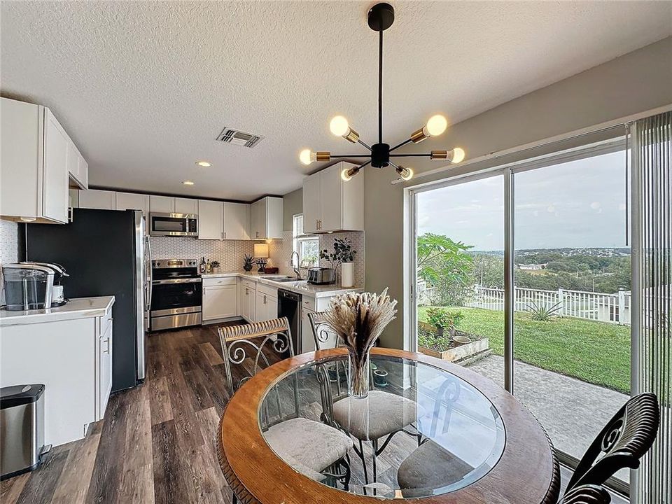 Kitchen and dinette area