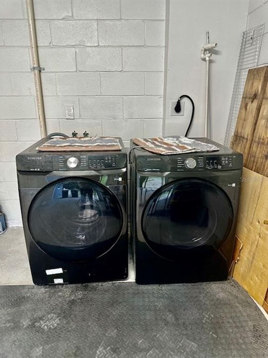 Laundry in garage