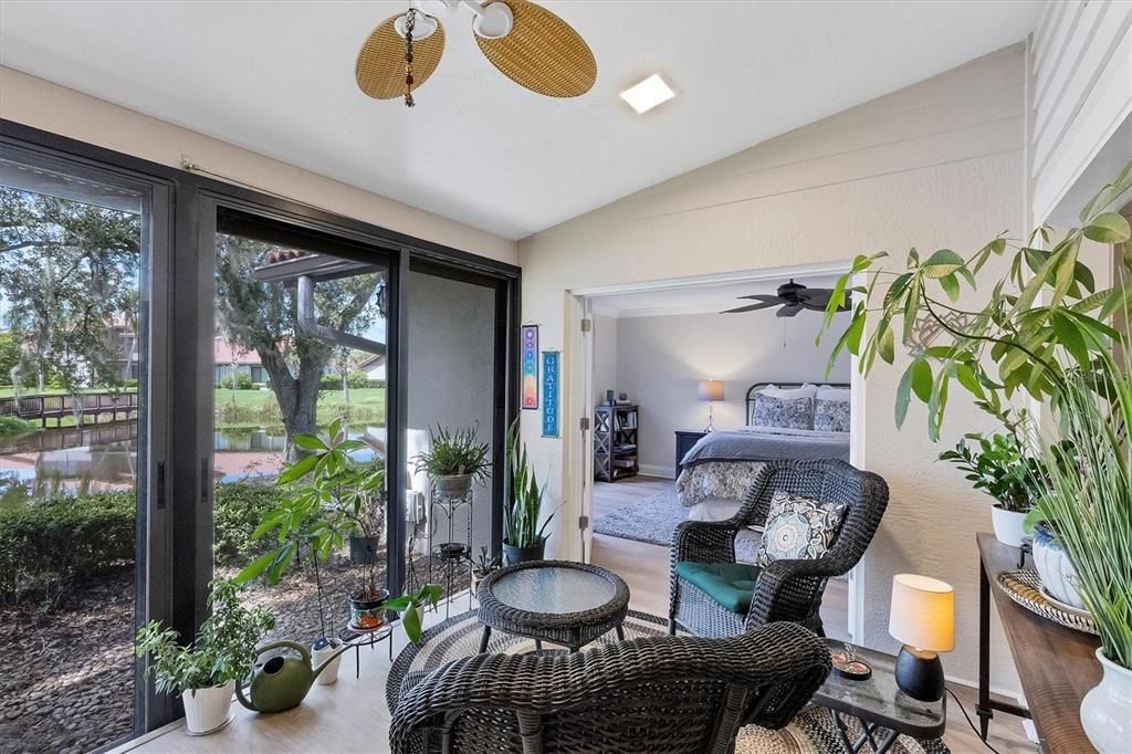 Sitting area with access to primary bedroom