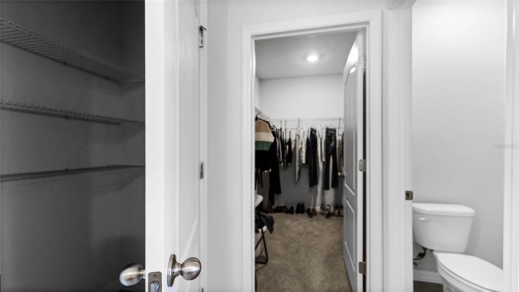 Primary Bathroom Walk-in Closet and Linen  Closet