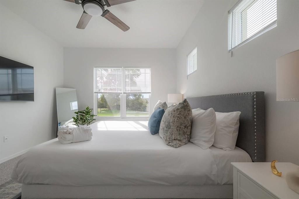 Primary bedroom with walk-in closet, En-suite bathroom with dual vanity and walk-in shower