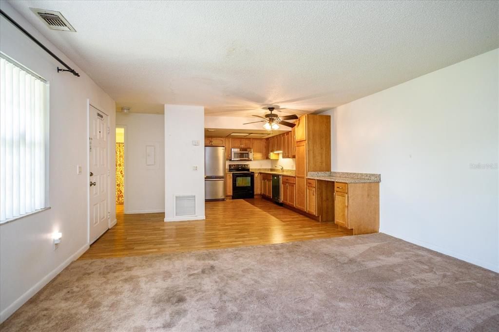 Kitchen open to Family Room